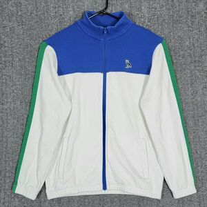 OVO Octobers Very Own Track Jacket Mens Medium White Blue Owl Logo Full Zip